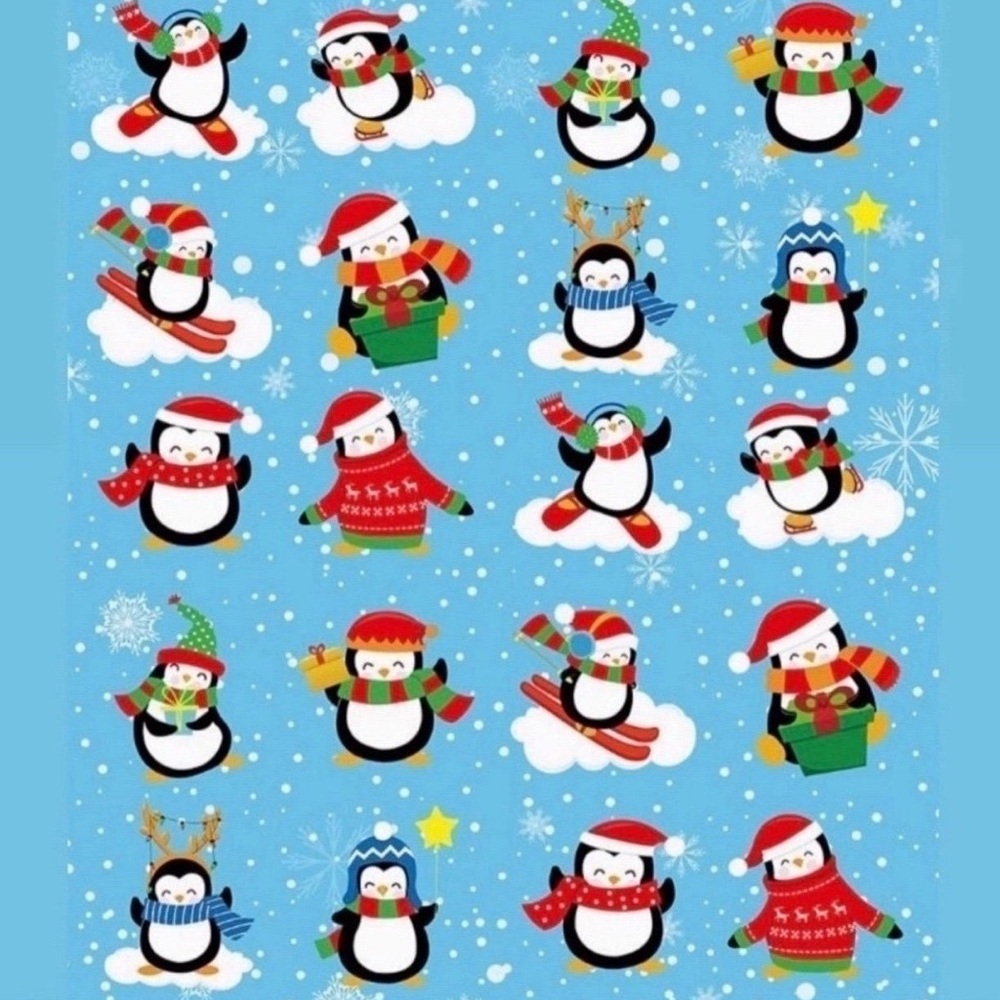 40 Holiday Penguin Stickers!